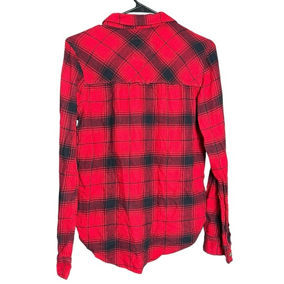 Abercrombie & Fitch Womens Top Size M Light Flannel Plaid Button-Up Cottage/Fall - Picture 8 of 11